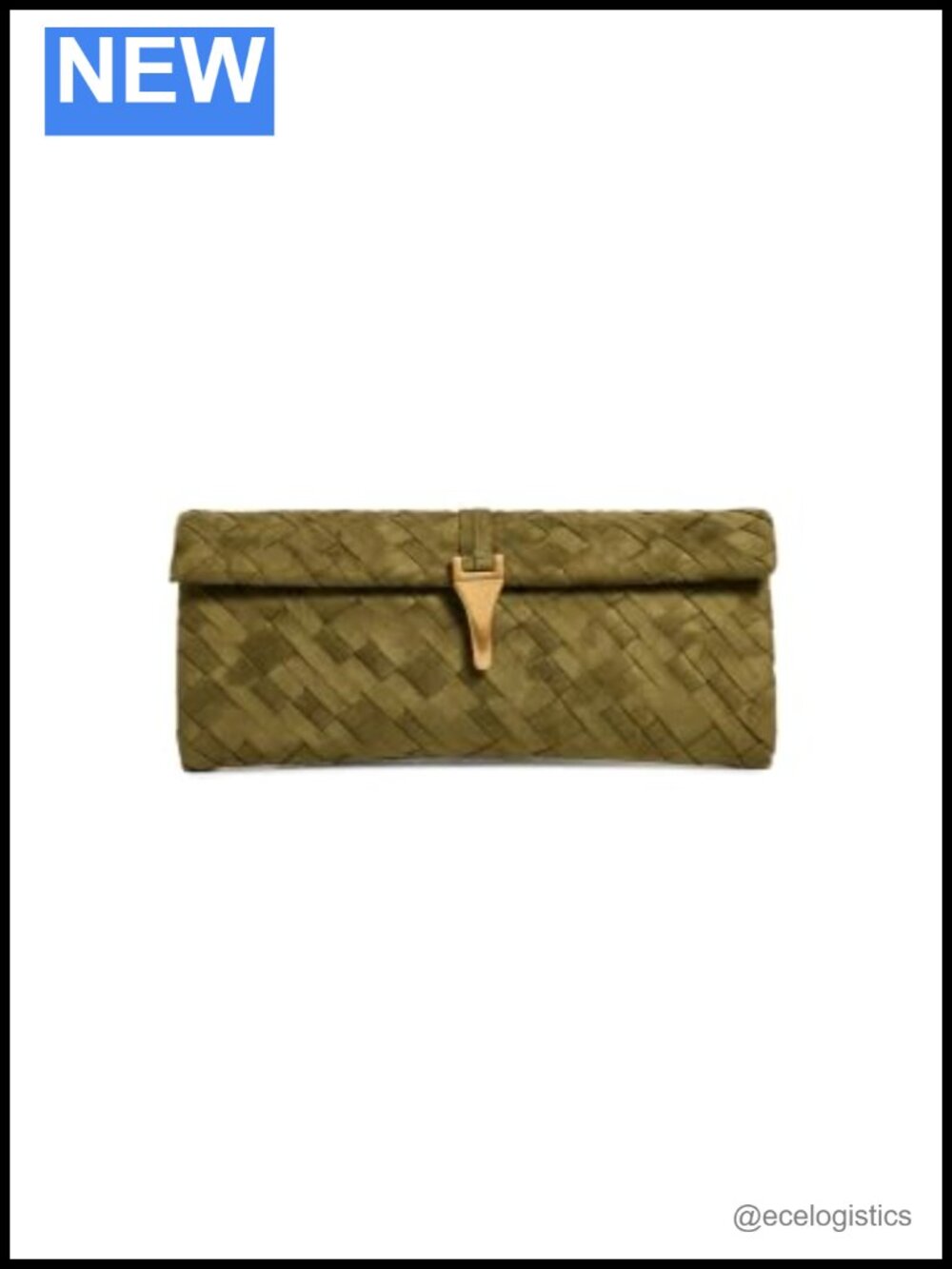 Faux Leather Woven Clutch with Optional Strap